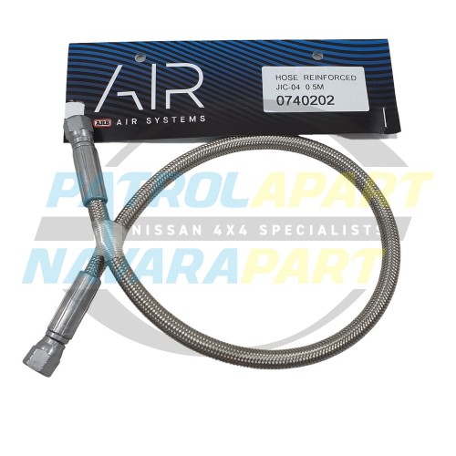 Stainless Braided Compressor Hose 0.5m - ARB Remote Outlet Fitting