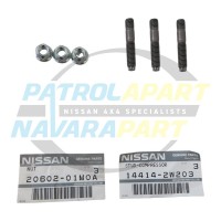 Genuine Nissan Turbo to Dump Pipe Studs & Nuts - Nissan Patrol Y61 GU ZD30