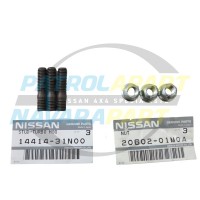 Genuine Nissan Turbo to Manifold Studs and Nuts - Nissan Patrol Y61 GU ZD30
