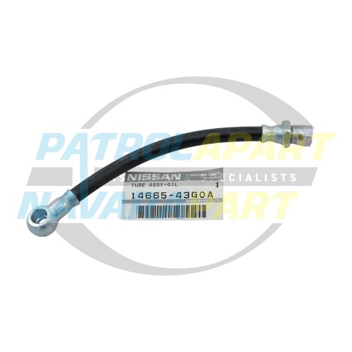 Genuine Nissan Alternator Vac Pump Oil Feed Hose - Nissan Patrol Y60 GQ TD42