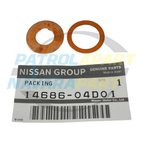 Genuine Nissan Vac Pump Copper Washer Pair - Nissan Patrol Y60 GQ / Y61 GU TD42 Blacktop