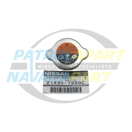 Genuine Nissan Radiator Cap 90kPa 13psi - Nissan Patrol Y60 GQ Y61 GU Ford Maverick