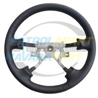 Black Leather Steering Wheel for Nissan Patrol GU4 Y61 Series 4 Onwards
