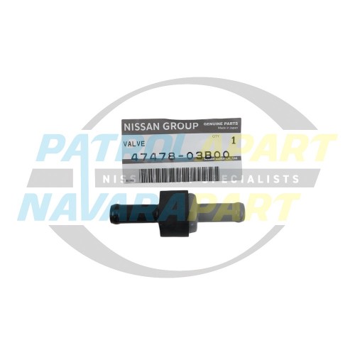 Genuine Nissan One Way Check Valve for Brake and Clutch - Nissan Patrol GQ/GU