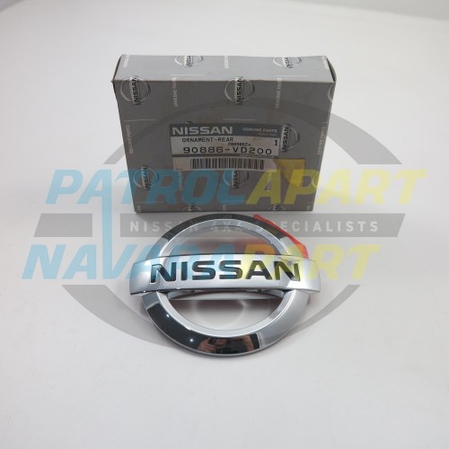 Genuine Nissan Barn Door Logo Emblem - Nissan Patrol Y61 GU