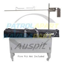 Auspit Stainless Steel BBQ Rotisserie Spit Kit