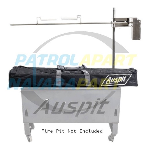 Auspit Stainless Steel BBQ Rotisserie Spit Kit