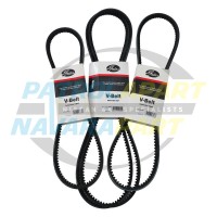 Gates Fan Belt Kit - Nissan Patrol Y60 GQ - TB42 Carby & EFI (Alt, P/S, A/C)