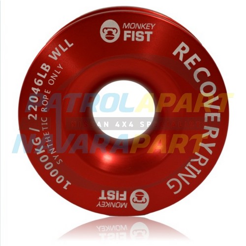 CARBON OFFROAD MONKEY FIST SOLID WINCH RECOVERY RING SOFT SHACKLE PULLEY 10000KG