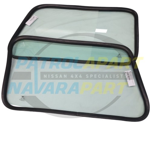 Solid Fixed Side Windows Glass Kit For Nissan Patrol Y60 GQ LWB & Ford Maverick