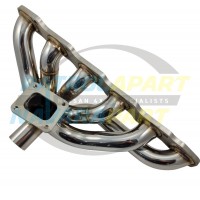 Polished Stainless Turbo Exhaust Manifold with T4 flange - Nissan Patrol TB48