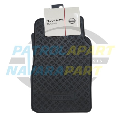 Genuine Nissan Front Rubber Floor Mat Set - Nissan Patrol GU Y61