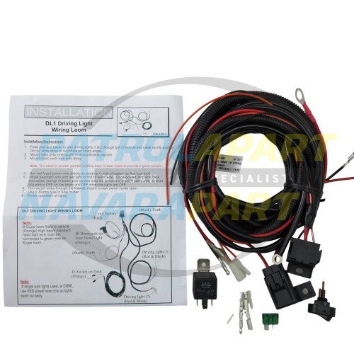 Spot Light / Driving Lights Premium Wiring Loom - Universal