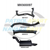 Manta Cat Back Exhaust System - Medium with Muffler & HotDog - Nissan Patrol Y62