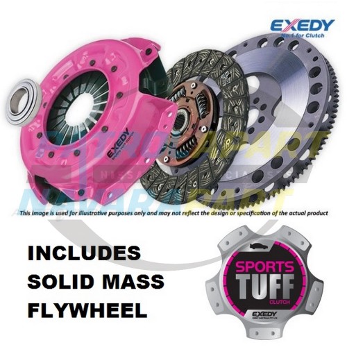 Exedy Sports Tuff Heavy Duty Clutch Kit with Solid Mass Flywheel - Nissan Patrol GU RD28Ti