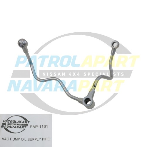 Oil Feed Pipe for Vacuum & Injection Pump - Suits Nissan Patrol GU Y61 ZD30CR 2007 on