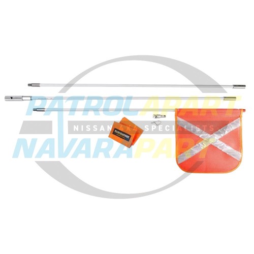 3 Piece Safety Sand Flag 3m with Quick Connector - Bushranger