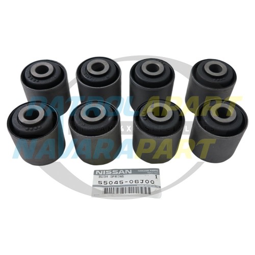 Genuine Nissan Rear Control Trailing Arm Bush Set 8 - Nissan Patrol Y60 GQ and Y61 GU 1987-2017 Coil