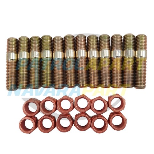 Exhaust Stud & Copper Nut Replacement Set - Nissan Patrol Y60 GQ Y61 GU TB42, TB45 & RB30
