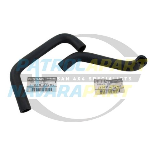 Genuine Rocker Cover Breather Hoses - Nissan Patrol Y60 GQ TB42s Carburettor