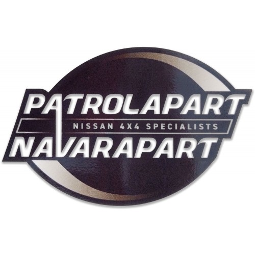 Patrolapart Gloss Black / Transparent Vinyl Sticker / Decal 150mm x 100mm 