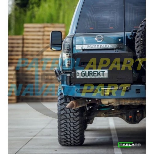 Raslarr LHS Dual Jerry Can Holder for GU Patrol Rear Bar