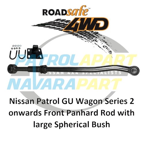 Roadsafe Heavy Duty Adjustable Front Panhard Rod suits Nissan Patrol GU2+